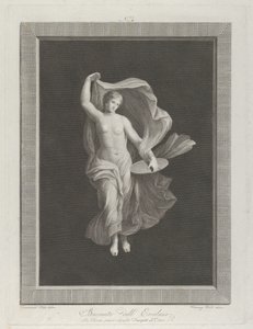 Una bacante parcialmente desnuda sosteniendo un disco en su mano izquierda y levantando sus ropas..., ca. 1795-1820 de Vicenzo Feoli