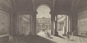 Vista del patio del Museo Pio-Clementino, de 