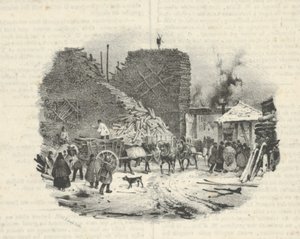 Chantier de Bois a Bruler, siglo XIX de Victor Adam