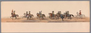 Procesión histórica en el segundo centenario de la Universidad de Ciencias Aplicadas de Utrecht, 1836 (lámina 2) Acercamiento de los ejércitos holandeses a Ostende, 3 de julio de 1600, el día después de la victoria en Nieuwpoort; según la representación di de Victor Adam