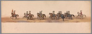 Procesión histórica en el segundo centenario de la Universidad de Ciencias Aplicadas de Utrecht, 1836 (lámina 2) Acercamiento de los ejércitos holandeses a Ostende, 3 de julio de 1600, el día después de la victoria en Nieuwpoort; según la representación di