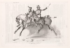 Caricatura de la infantería a caballo. L