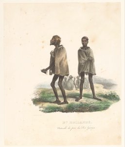 Ropa de los habitantes de King George Sound (Australia Occidental)
Nlle. Hollande. Naturels du port du Roi Georges (título en el objeto)
Voyage de découvertes de l