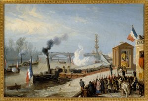 Desembarco de las cenizas de Napoleón I en Courbevoie, 15 de diciembre de Victor Adam