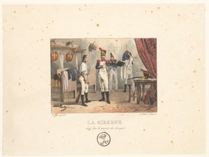 oficial pone patronas La bolsa debe ser el espejo del soldado (título sobre el objeto) Escenas militares (título de la serie) Escenas militares (título de la serie) de Victor Adam