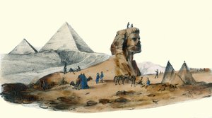 El coronel francés en Egipto. en "Album Grotesque, Choices of Remarkable Types", ilustraciones de Victor Adam, París, circa 1850. de Victor Adam