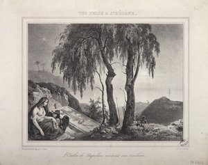 La sombra de Napoleón visitando su tumba, vista de Santa Elena