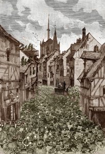 Affaire des possedes de Loudun (demonios de Loudun) hacia 1630: caza de brujas, el sacerdote francés Urbain Grandier (1590-1634) que supuestamente hizo un pacto con el diablo y acusa de haber embrujado a monjas, es quemado en la carnicería - (Urbain Grandi