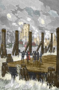 Asedio de la Rochelle (1627-1628): "El cardenal de Richelieu (1585-1642) en la presa de La Rochelle, durante el asedio de la ciudad, place d