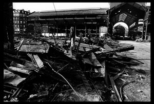 Demolición del mercado central en París, en agosto de 1971 de Victor Baltard