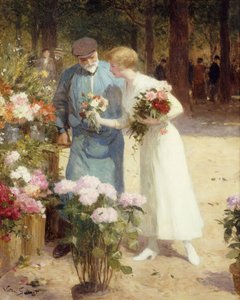 Un Mercado de Flores de Victor Gabriel Gilbert