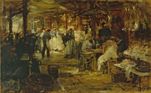Le marché de la Madeleine, hacia 1890 (óleo sobre madera) de Victor Gabriel Gilbert
