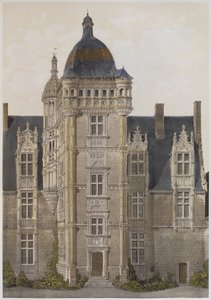 Castillo de Saint-Ouen, Mayenne, ilustración de 