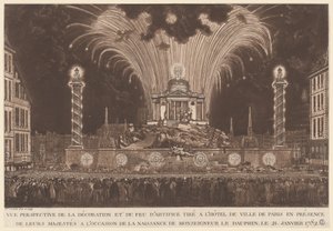 La decoración y los fuegos artificiales... el nacimiento de Monseigneur le Dauphin de Victor Jean Nicolle