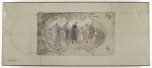 Boceto para la Galería Lobau, Hôtel de Ville, París: La familia de Victor Jean Pierre Maziès
