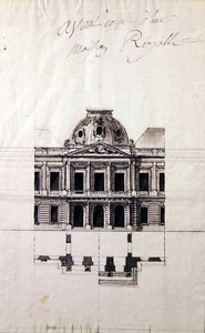Diseño para una fachada de una casa real de Victor Louis