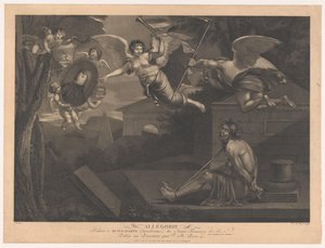 Alegoría sobre Napoleón I Bonaparte
Alegoría sobre Buonaparte Generalísimo de los Ejércitos Franceses (título en el objeto) de Victor Marie Picot