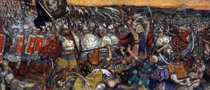 La batalla de Kulikovo el 8 de septiembre de Victor Mikhailovich Vasnetsov