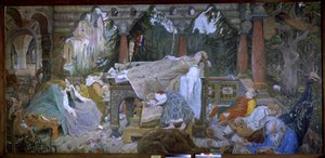 La Bella Durmiente (Cuento Tradicional) - La Bella Durmiente - Pintura de Viktor Mikhaylovich Vasnetsov (1848-1926), óleo sobre lienzo