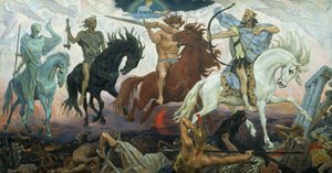 Los Cuatro Jinetes del Apocalipsis, 1887 de Victor Mikhailovich Vasnetsov