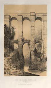 Arquitectura Pintoresca o Monumentos del Siglo XV. y XVI. Siglos: Castillos de Francia de los Siglos XV y XVI: Pl. 50, Pont De Civita-Castellana (Estados Romanos)