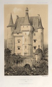 Arquitectura Pintoresca o Monumentos del Siglo XV. y XVI. Siglos: Castillos de Francia de los Siglos XV y XVI: Pl. 52, Château De Fay (Maine) de Victor Petit