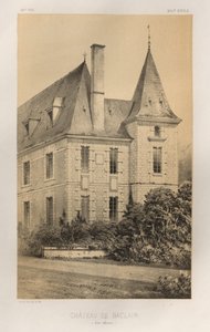 Arquitectura Pintoresca o Monumentos del Siglo XV. y XVI. Siglos: Castillos de Francia de los siglos XV y XVI: Pl. 59, Château De Baclair (Bajo Sena) de Victor Petit