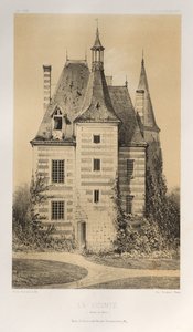 Arquitectura Pintoresca o Monumentos del Siglo XV. y XVI. Siglos: Castillos de Francia de los Siglos XV y XVI: Pl. 75, La Vicomté (Saône et Loire) de Victor Petit