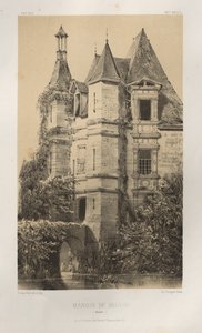 Arquitectura Pintoresca o Monumentos del Siglo XV. y XVI. Siglos: Castillos de Francia de los Siglos XV y XVI: Pl. 78, Manoir de Belvau (Corrèze) de Victor Petit