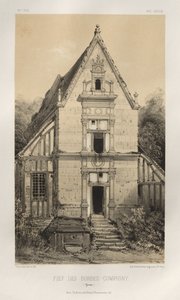 Arquitectura Pintoresca o Monumentos del Siglo XV. y XVI. Siglos: Castillos de Francia de los Siglos XV y XVI: Pl. 81, FIEf Des Bordes-Compigny (Yonne) de Victor Petit