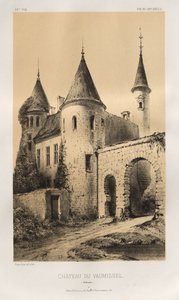 Arquitectura Pintoresca o Monumentos del Siglo XV. y XVI. Siglos: Castillos de Francia de los Siglos XV y XVI: Pl. 89, Château du Vaumissel (Calvados) de Victor Petit
