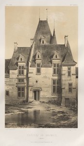Arquitectura Pintoresca o Monumentos del Siglo XV. y XVI. Siglos: Castillos de Francia de los Siglos XV y XVI: Pl. 97, Château de Baumais (Calvados) de Victor Petit