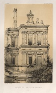 Arquitectura Pintoresca o Monumentos del Siglo XV. y XVI. Siglos: Castillos De Francia De Los Siglos XV Y XVI: Pl. 19, Restos Del Chateau De Chaumot (Yonne) de Victor Petit