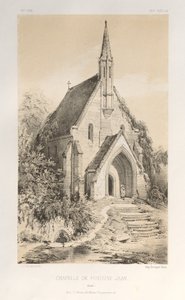 Arquitectura Pintoresca o Monumentos del Siglo XV. y XVI. Siglos: Castillos de Francia de los siglos XV y XVI: Pl.22, Capilla de Fontaine-Jean (Loiret) de Victor Petit
