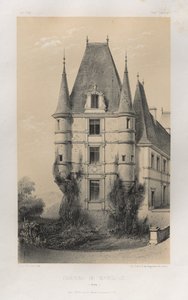 Arquitectura Pintoresca o Monumentos del Siglo XV. y XVI. Siglos: Castillos de Francia de los siglos XV y XVI: Pl. 31, Château De Marchais (Aisne) de Victor Petit
