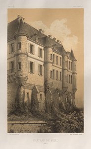 Arquitectura Pintoresca o Monumentos del Siglo XV. y XVI. Siglos: Chateaux De France de los siglos XV y XVI: Pl. 35, Château De Mello (Oise) de Victor Petit