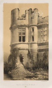 ...Pl. 99, Antiguo Castillo de Belin Sarthe, 1860 de Victor Petit