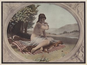 La ninfa (litografía en color) de Victor Renault des Graviers