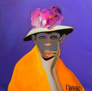 Sombrero elegante para un hombre reflexivo de Victor Tkachenko