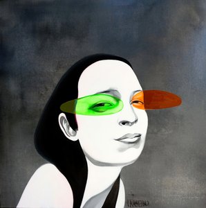 Mujer de mirada intensa de Victor Tkachenko