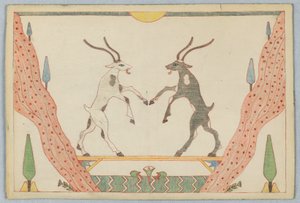 Las Dos Cabras, Ilustración para las Fábulas de Esopo