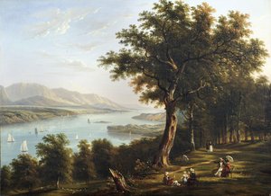 Vista desde Hyde Park en el río Hudson (1845) de Victor de Grailly