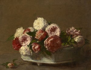 Rosas en una maceta de porcelana, c.1875?-1900 de Victoria Dubourg