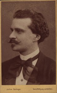 Retrato del compositor Eduard Strauss 1835-1916, 1874 de Vienna . Photo studio Julius Gertinger