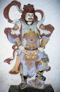 Estatua del guardián del templo, Pagoda Thien Mu, Hue, Vietnam
