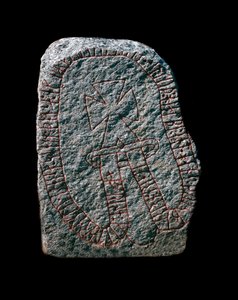 Vikingo: Piedra rúnica con grafiti de cruz. Siglo X