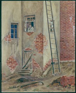 Diseño de escenario para la obra Los bajos fondos de M. Gorky, 1902 de Viktor Andreyevich Simov