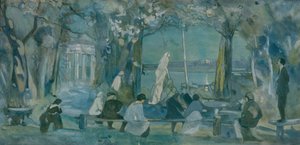 Diseño de escenario para la obra La gaviota de A. Chéjov, 1898 de Viktor Andreyevich Simov