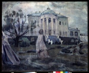Fantasmas (Fantasmas). Pintura de Victor (Segundo) Elpidiforovich Borisov Musatov (Borisov-Musatov) (1870-1905). Témpera Sir Toile de Viktor Elpidiforovich Borisov Musatov