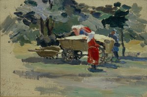 Los Dukhobors en Borjomi, 1895 de Viktor Elpidiforovich Borisov Musatov